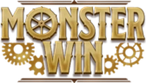 MonsterWin Casino – złote logo z zębatkami